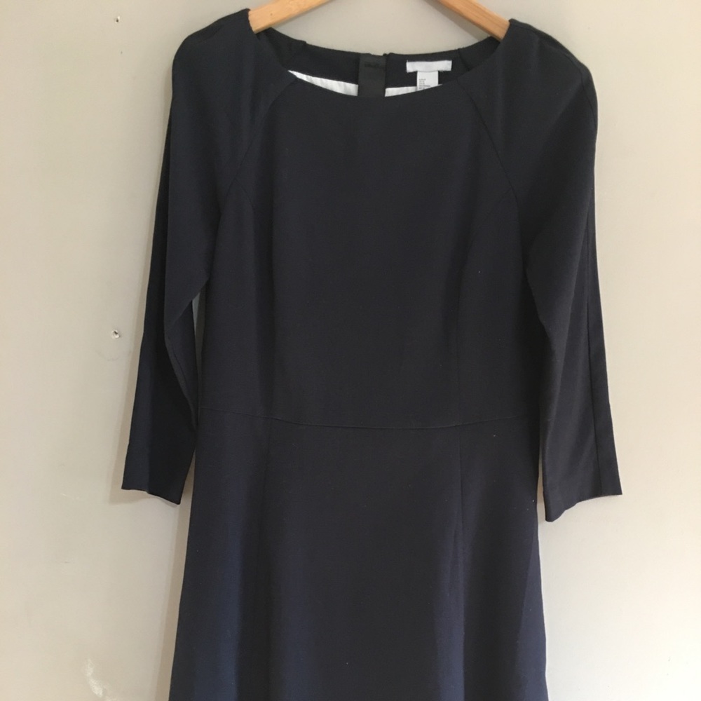 H&M Navy blue dress w3/4 sleeves